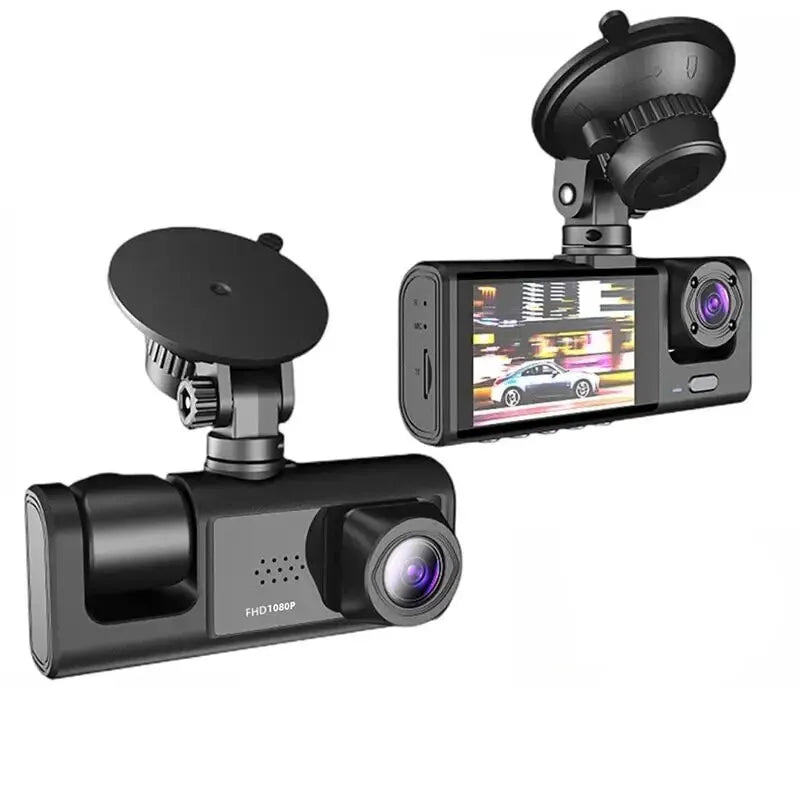 Câmera de Segurança Dual Automotiva com gravação Interna e Externa DVR HD