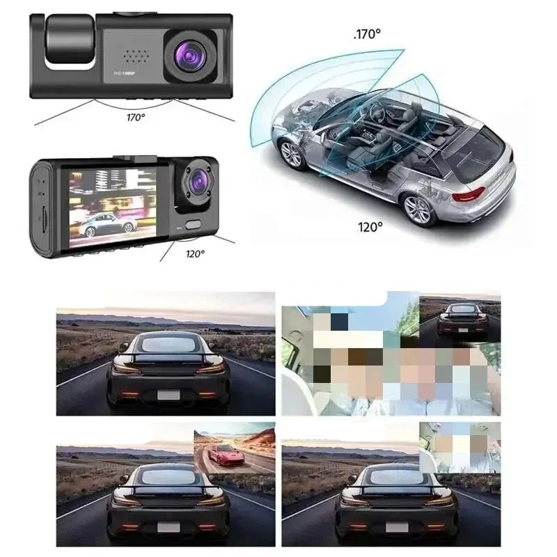 Câmera de Segurança Dual Automotiva com gravação Interna e Externa DVR HD