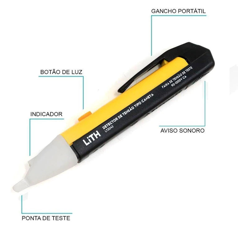 Caneta Detector de Tensão Bivolt 90 a 1000v - Lith