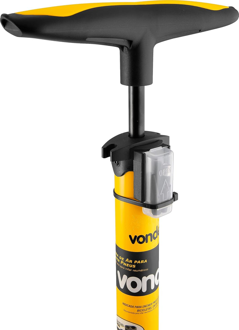 Bomba Para Encher Pneus Reforçada Com Manômetro Indica Pressão 60 cm VONDER