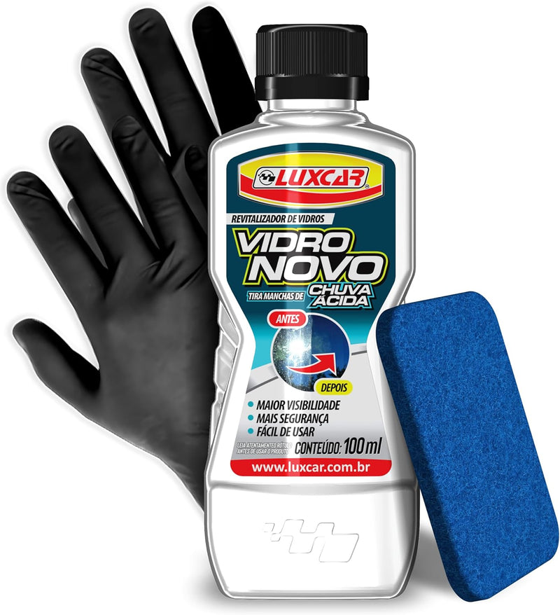 Removedor de Manchas de Chuva Ácida Vidro Novo - Luxcar