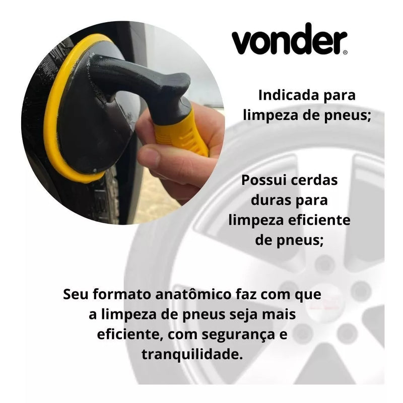 Escova para Limpeza de Pneus Automotivo - VONDER