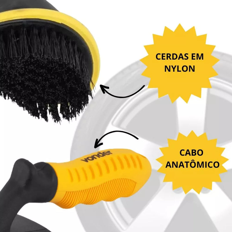 Escova para Limpeza de Pneus Automotivo - VONDER