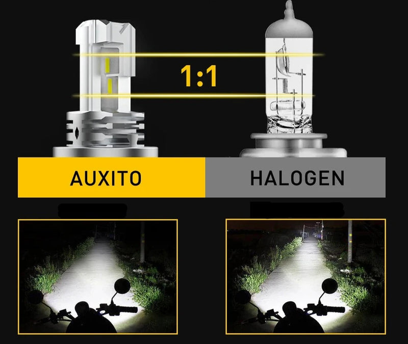 Lâmpada LED Automotiva AUXITO H4 com 6000k c/ 2 unidades