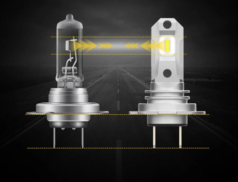 Lâmpada LED H7 Automotiva AUXITO pacote com 2Pcs e potência 60W - 6500K - DC12V