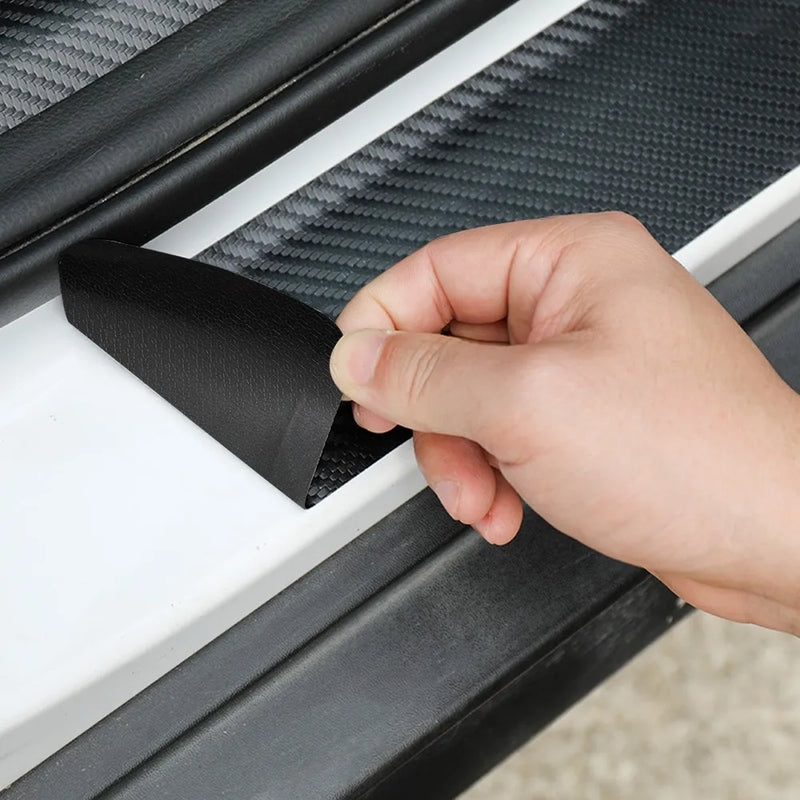 Soleira automotiva adesiva em nano carbono RANGER c/ 4 peças