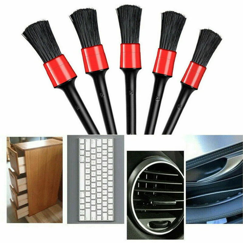 Kit de Escovas para limpeza automotiva anti-risco com 5 peças