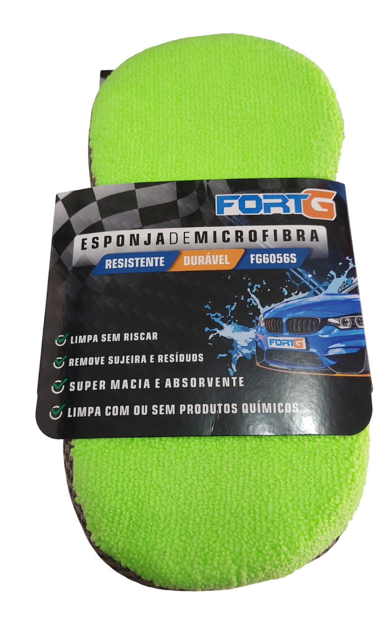 Esponja de Microfibra para Limpeza Automotiva 30x23x10 -  FORTG