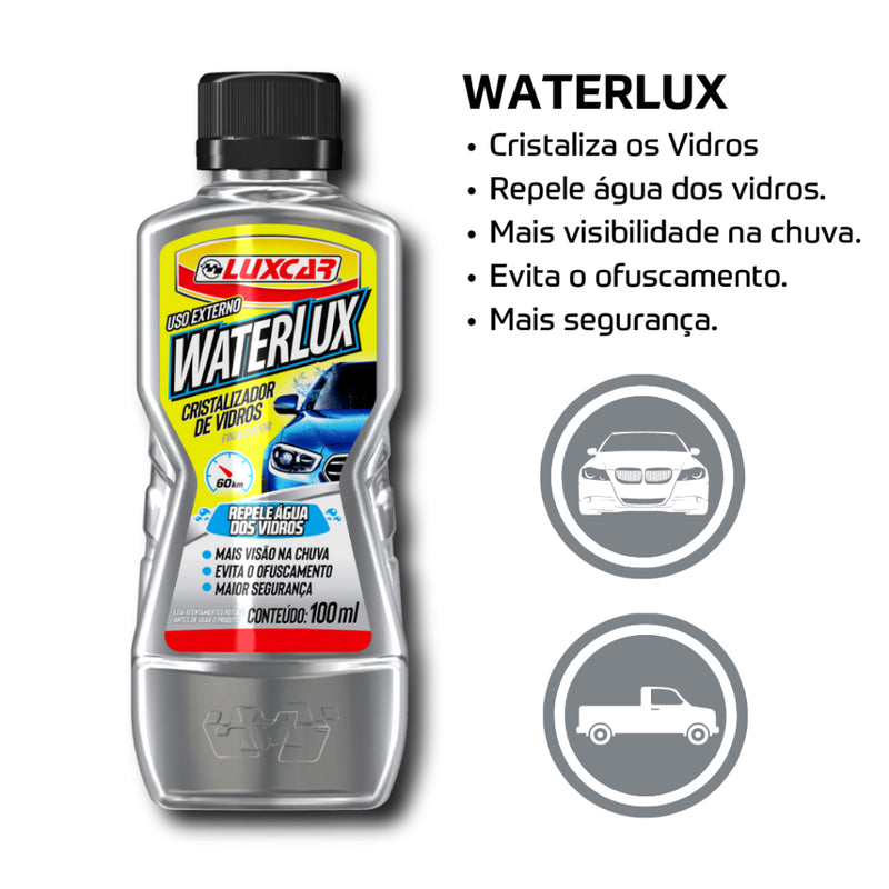Cristalizador De Vidros Waterlux Luxcar 100Ml